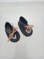 vintage, zwart leren poppenschoentjes, Verzenden, Gebruikt, Pop, Levensecht of Reborn