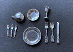 10x Miniatuur Zilveren Servies en Bestek, Ophalen of Verzenden, Zilver