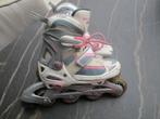 skeelers / inline skates Nijdam wit / roze maat 30 - 33, Overige merken, Kinderen, Ophalen of Verzenden, Inline skates 4 wielen