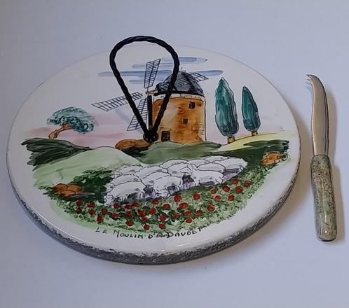 Franse serveerschaal met mes, jaren '70, Antiek en Kunst, Antiek | Servies compleet, Ophalen of Verzenden