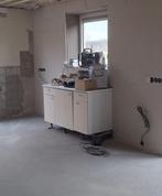 Keukenblok, 3 kastjes, 2 lades, 1 warmwaterkraan, Ophalen, Gebruikt, Enkelwandige keuken, Crème