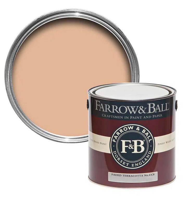 Farrow & Ball Faded Terracotta Verf, Doe-het-zelf en Verbouw, Verf, Beits en Lak, Nieuw, Verf, Minder dan 5 liter, Rood, Ophalen of Verzenden