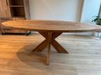 Houten Eettafel - Ovaal, Huis en Inrichting, Tafels | Eettafels, Ophalen, Gebruikt, 100 tot 150 cm, Teakhout