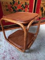 Vintage Italiaans design bamboe koffietafel, Ophalen of Verzenden, 25 tot 50 cm, Rechthoekig