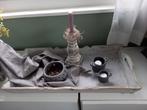 Decoratief Brocant Dienblad, compleet met accessoires., Ophalen of Verzenden, Zo goed als nieuw, Rechthoekig, Hout