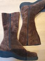 Vintage Suède Laarzen - Smalle Kuit, Spekzool, Kleding | Dames, Schoenen, Bruin, Lage of Enkellaarzen, Ophalen of Verzenden, Onbekend