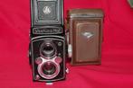 camera Yashica Mat  met leren tas, Ophalen of Verzenden, Gebruikt, Spiegelreflex, Overige Merken