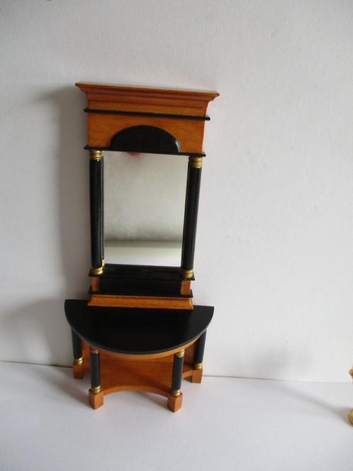 poppenhuis Mini Mundus hal spiegel en sidetafel, Verzamelen, Poppenhuizen en Toebehoren, Zo goed als nieuw, Decoratie, Ophalen of Verzenden