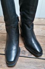 VIA VAI Zwart leren hoge laarzen Maat 38...Nieuw!, Via Vai, Hoge laarzen, Verzenden, Zwart