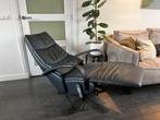 Prominent Humberto E100 Blauw Relaxfauteuil Sta - Op Accu L, Minder dan 75 cm, Leer, Zo goed als nieuw, 50 tot 75 cm