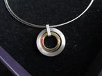 Boccia titanium/verguld collier met hanger, Sieraden, Tassen en Uiterlijk, Kettingen, Overige materialen, Met strass, Ophalen of Verzenden