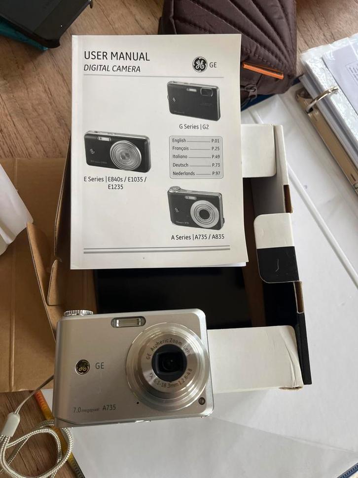 GE A735 Digitale Camera - Zilver, Audio, Tv en Foto, Fotocamera's Digitaal, Gebruikt, Compact, Minder dan 4 keer, Ophalen