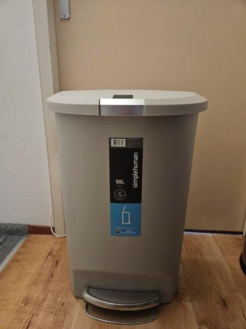 Simplehuman prullenbak 50l met vergrendeling, Huis en Inrichting, Keuken | Keukenbenodigdheden, Nieuw, Ophalen