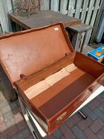 Oude brocante grote leren koffer, ., Leer, Ophalen of Verzenden, Zo goed als nieuw