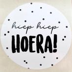 Sluitstickers hiep hiep hoera stickers confetti dots etiket, Verzenden, Nieuw, Meerdere stickers