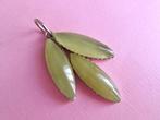 jwg Vintage 70s groen onyx agaat stenen hanger zilver klr, Sieraden, Tassen en Uiterlijk, Antieke sieraden, Verzenden, Overige materialen