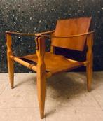 Vintage Safari fauteuil – Wilhelm Kienzle – Rijtuigleer, Huis en Inrichting, Ophalen, Minder dan 75 cm, Leer, Zo goed als nieuw