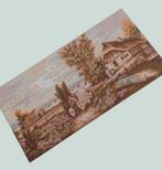 Prachtig geborduurd doek. Heide met herder en schapen, Huis en Inrichting, Woonaccessoires | Schilderijen, Tekeningen en Foto's