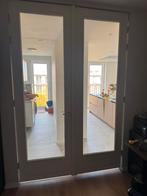 Brede dubbele glazen binnendeuren – wit, 249  165 cm, Doe-het-zelf en Verbouw, Deuren en Horren, Ophalen, Binnendeur, 120 cm of meer