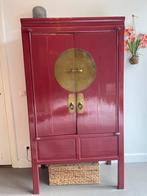 Rode Chinese Kast, vintage, Antiek en Kunst, Ophalen