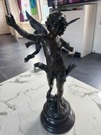 Auguste Moreau bronzen cupido beeld gesigneerd, Antiek en Kunst, Ophalen