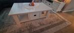 Te koop  Witte Salontafel met lade, Ophalen, Gebruikt, 100 tot 150 cm, 50 tot 100 cm
