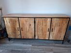 Mahoniehouten dressoir met zwart stalen, lengte 1 meter 80, Huis en Inrichting, Kasten | Dressoirs, Ophalen, Minder dan 50 cm