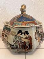 Bijzondere handbeschilderde oude Meij satsuma cookie jar, Ophalen of Verzenden