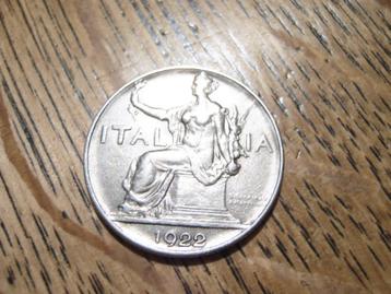 Italie 1 Lire 1922, koning Vittorio Emanuele III #181 beschikbaar voor biedingen