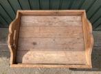 Brocante groot houten dienblad, Huis en Inrichting, Gebruikt, Ophalen of Verzenden, Nvt, Rechthoekig