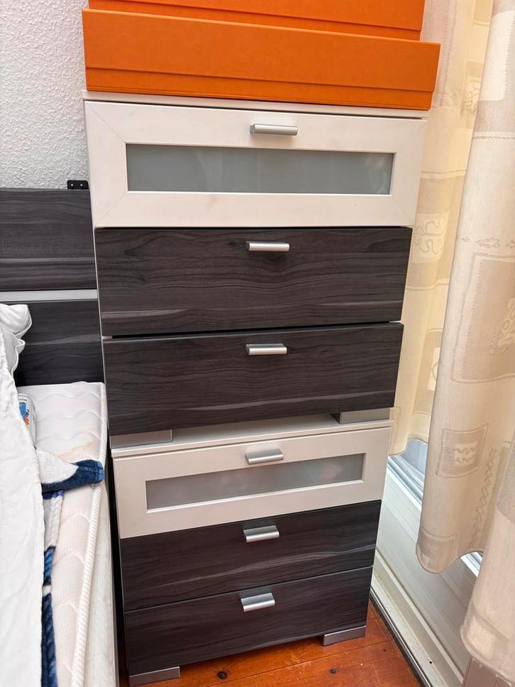 Moderne nachtkastjes / ladekastjes – set van 2, Huis en Inrichting, Kasten | Ladekasten, Zo goed als nieuw, Minder dan 100 cm
