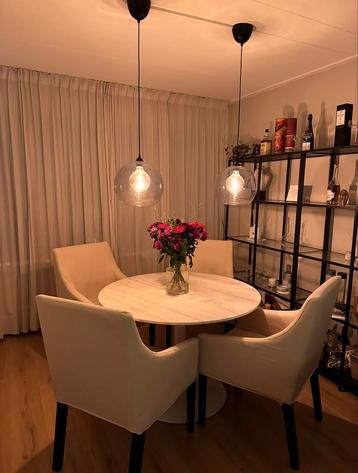 4 IKEA Sakarias stoelen + extra hoezen (Bemz) beschikbaar voor biedingen