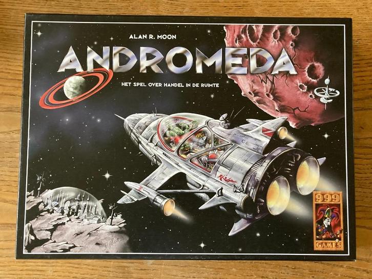 999 Games - Andromeda (3-5 spelers, 10+jr) zgan, Hobby en Vrije tijd, Gezelschapsspellen | Bordspellen, Zo goed als nieuw, Drie of vier spelers
