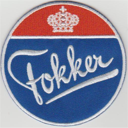 Fokker stoffen opstrijk patch embleem, Verzamelen, Kleding en Patronen, Nieuw, Shirt, Verzenden
