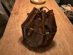 Bosboom leren rugtas - vintage look, Sieraden, Tassen en Uiterlijk, Tassen | Damestassen, Ophalen of Verzenden, Gebruikt, Bruin