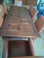 Eetkamer tafel en 8 stoelen., Huis en Inrichting, Tafels | Eettafels, Ophalen, Gebruikt, 200 cm of meer, 50 tot 100 cm