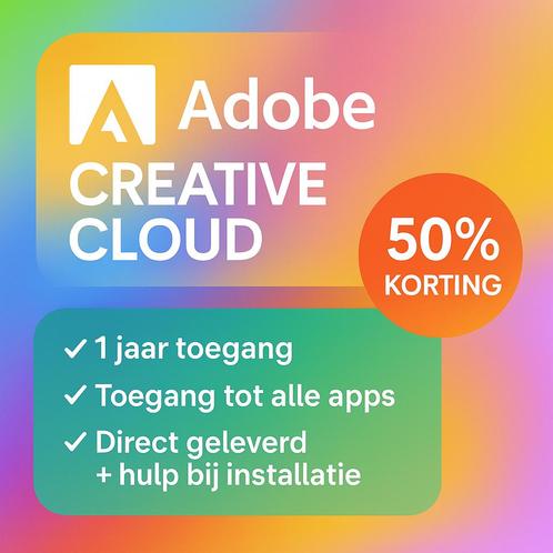 Adobe Creative Cloud 1 Jaar – Direct Actief | eigen account, Computers en Software, Ontwerp- en Bewerkingssoftware, Nieuw, MacOS