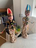 Twee Wajang-poppen uit Indonesië, Ophalen of Verzenden