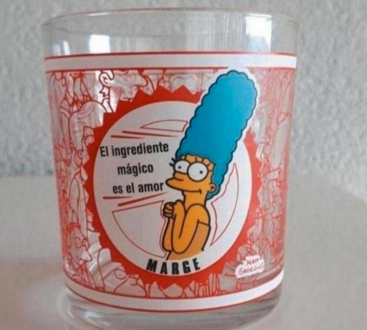 Glas Marge( the Simpsons ), Verzamelen, Glas en Borrelglaasjes, Zo goed als nieuw, Frisdrankglas, Ophalen of Verzenden