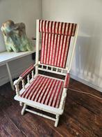 rood witte antieke schommelstoel, Antiek en Kunst, Antiek | Meubels | Stoelen en Banken, Ophalen