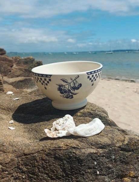 Oude Franse kom le comptoir de famille, kersendecor, Antiek en Kunst, Antiek | Servies los, Ophalen of Verzenden