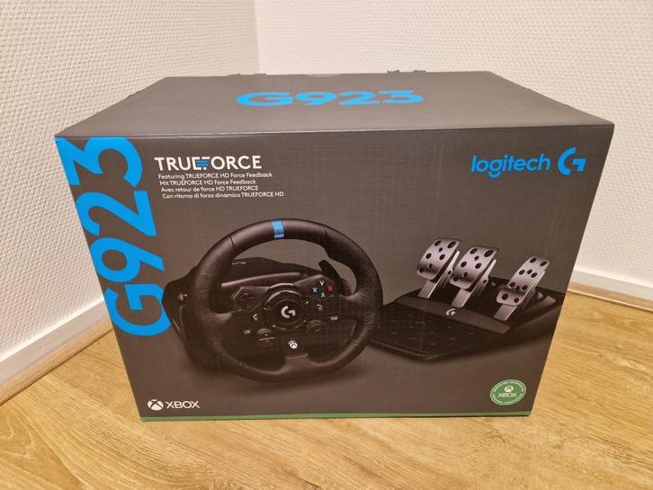 Logitech G923 TRUEFORCE Xbox stuurwiel en pedalen, Spelcomputers en Games, Spelcomputers | Xbox | Accessoires, Zo goed als nieuw