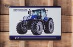 New Holland Tractor T7 reclamebord van metaal wandbord deco, Verzamelen, Reclamebord, Info@deconoord.nl, Deco Noord, Nieuw