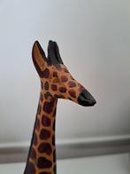 Olifant en Giraffe hout, Verzamelen, Beelden en Beeldjes, Ophalen of Verzenden, Zo goed als nieuw, Dier