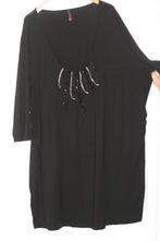 W 31 Feestelijke zwarte tuniek/jurk kralen Ulla Popken 54/56, Kleding | Dames, Grote Maten, Ulla Popken, Ophalen of Verzenden