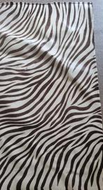 Leren lap zebra print, Bruin, Verzenden, Leer of Kunstleer, 30 tot 120 cm