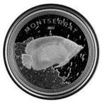 Montserrat Blue Girdled Angelfish 1 oz Silver 2021 25.000, Postzegels en Munten, Edelmetalen en Baren, Ophalen of Verzenden, Zilver