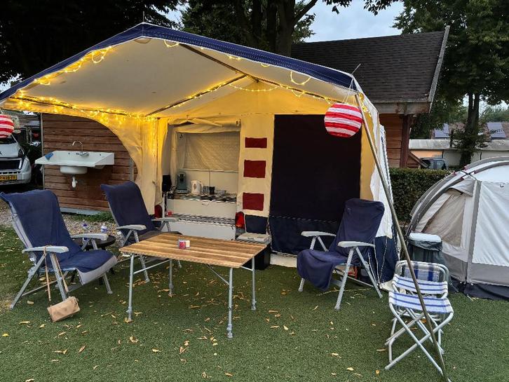 Jamet Liberty vouwwagen met voortent en luifel, Caravans en Kamperen, Vouwwagens, Jamet, tot en met 4, Beige, Aanwezig, Ophalen