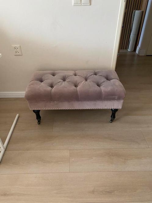 mister chesterfield hocker/poef, Huis en Inrichting, Banken | Voetenbanken en Poefen, Gebruikt, 75 tot 100 cm, Rechthoekig, Ophalen