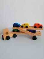 Houten autotransporter, Ophalen of Verzenden, Gebruikt, Duw- of Trekspeelgoed